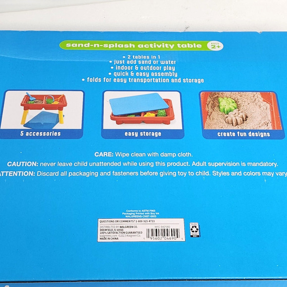 NEW! Bring On The Sun Sand N' Splash Activity Table - Perfect for Backyard Fun - Picture 3 of 5
